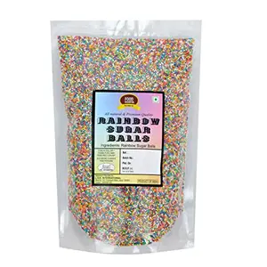Food Essential Rainbow Sugar Balls [for Cake Decoration Baking] 1 kg.