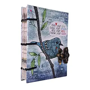 Craft Play Handmade Diary with Lock A5 (7x5inch) Diary Unruled 144 Pages (CP-KR-M014)