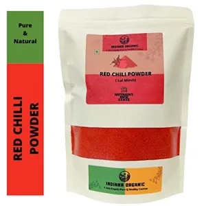 Indiana Organic Red Chilli Powder | Packed on Order Freshly Ground | Mathaniya Lal Mirch Powder 400 Grm