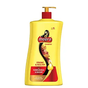 Meera Strong and Healthy Shampoo With Goodness of Kunkudukai & BadamGives Soft & Smooth Hair For Men and WomenParaben Free 1L