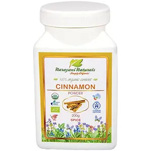 Narayani Naturals Cinnamon Powder (200gms) - Certified Organic for INDIA/USA/EU Vegan Non GMO