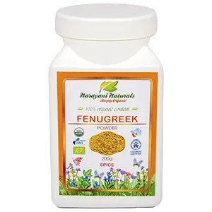 Organic Fenugreek (methi) powder 200 gms - 100% Certified organic