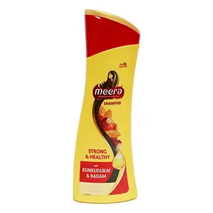 Meera Strong and Healthy Shampoo With Goodness of Kunkudukai & BadamGives Soft & Smooth Hair For Men and WomenParaben Free 180ml