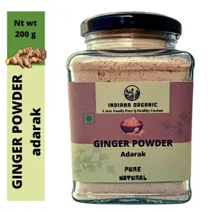 Indiana Organic Ginger Powder Adarak Powder 200 Gm - Pack on Order Freshly Ground.