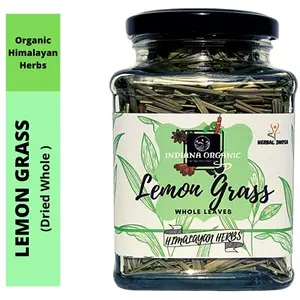 Indiana Organic Lemongrass Tea Organic Himalayan Herbs for Culinary & Tea Use 50 Gm