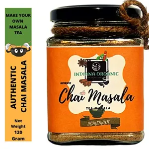 Indiana Organic Chai Masala Powder for Tea Packed on Order Fresh - 120 Gram