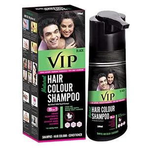 VIP HAIR COLOUR SHAMPOO Hair Color 180ml - Black