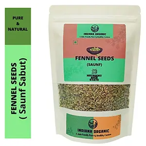 Indiana Organic Fennel Seeds - 2022 Harvest saunf sabut 300 Gm