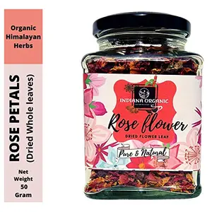 Indiana Organic Rose Petals Sun Dried - 50 Gram