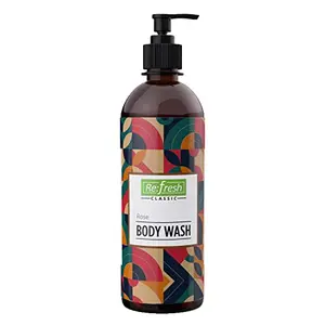 Refresh Rose Body Wash (500 ML) Helps to Hydrate the Skin | Enriched with Vitamin E | Body Cleanser for Dry Skin | For Men & Women