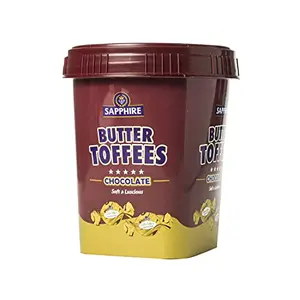 Sapphire Premium Butter Toffee 200g Tub Chocolate Flavor Chewy Caramels | for Birthday Anniversary & Special Occasions || Share with Friends & Family