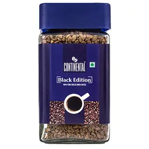 Continental Coffee Black Edition Freeze Dried Pure Instant Coffee Powder 100g Jar | Cold Coffee | Black Coffee |