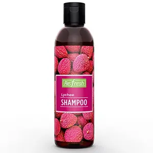 Refresh Lychee Shampoo 200 ml Paraben Free Lychee Fruit Shampoo For Healthy Scalp Suitable For All Hair Types