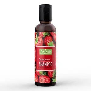 Refresh Strawberry Shampoo 50 ml Paraben Free Strawberry Fruit Shampoo For Healthy Scalp Suitable For All Hair Types