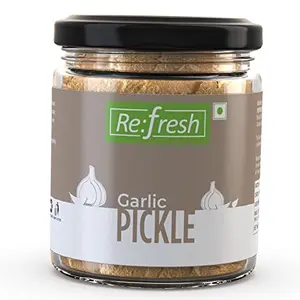 Refresh Garlic Pickle 200 Gm | Traditional Spicy Fresh Lahsun Pickle Bottle | Home Made Taste Delicious Lehsun Ka Achar