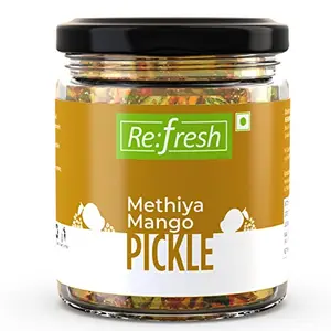 Refresh Methiya Mango Pickle 200 Gm | Homemade Taste Spicy Methiya Aam Ka Achar | Delicious Methia Keri Pickle