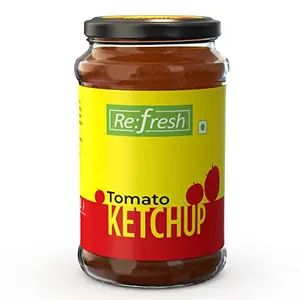Refresh Tomato Ketchup 400 Gm | Made of Thick Tomato Puree | Served With Fried Foods Like Samosa Fries Pakoras And Many Others Items