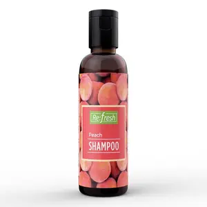 Refresh Peach Shampoo 50 ml Paraben Free Peach Fruit Shampoo For Healthy Scalp Suitable For All Hair Types