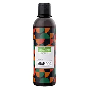 Refresh Herbal Shampoo 250 ml | Consists of Shikakai & Amla extracts | Imparts Softness to Hair | Shampoo for Men and Women