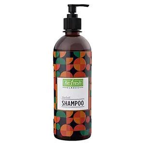 Refresh Herbal Shampoo 500 ml | Consists of Shikakai & Amla extracts | Imparts Softness to Hair | Shampoo for Men and Women