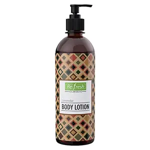 Refresh Lavender Body Lotion 500 ml | Moisturizer for Men & Women | Enriched with Vitamin E | Helps to Keep Skin Hydrated | Deeply Moisturizes Skin
