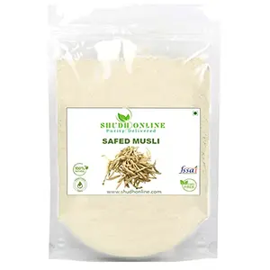 Shudh Online Safed Musli Root Powder White Musli Swet Musli (50 Grams) Chlorophytum Borivilianum (Strength Performance and Virality)