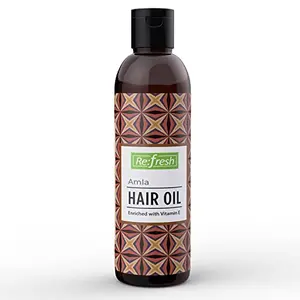 Refresh Amla Hair Oil 200 ml | Enriched with Vitamin E | For Men and Women | Helps in Hair Strengthening & Nourishing
