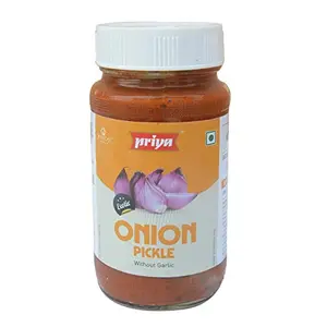 Priya Onion Pickle without Garlic 300g - Homemade Pyaaz Achar - Traditional South Indian Taste