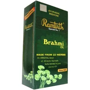 RAMTIRTH Brahmi Hair Oil Multicolor Coconut 200 ml