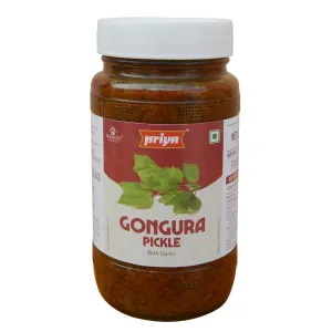 Priya Gongura Pickle with Garlic 500g - Homemade Achar - Traditional South Indian Taste