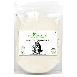 Shudh Online Vibhuti Bhasma Vibuthi pure powder - Holy ash (100 Grams) Thiruneeru Shiva Viboothi Vibhooti Bibhuti