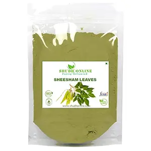 Shudh Online Shisham Leaves dry powder Sheesham leaves (250 Grams) Sheesham Sisam Sissoo powder Dalbergia Sissoo