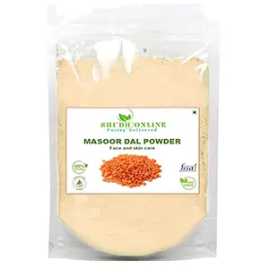 Shudh Online Masoor Dal Face wash Powder Red Lentil Powder (1000 Grams / 1 Kg) for Face pack Facewash Glowing Skin (Ayurvedic 100% Pure)