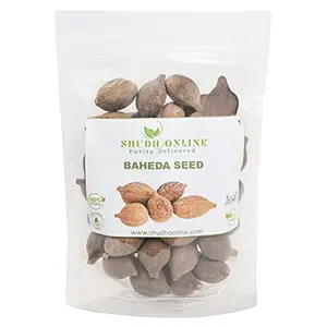 Shudh Online Baheda fruit Bibhitaki Sabut Bahera Whole Tanikaya (100 Grams) for Eating Hair Growth (Terminalia Belerica Beleric Myrobalan)