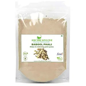 Shudh Online Babool Phali Powder (100 Grams) Babool Powder Fali Babul Phali Kikar Phali Acacia Arabica