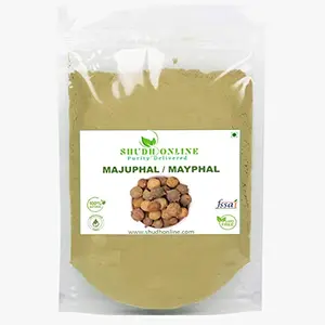 Shudh Online Majuphal powder Manjakani fruit powder (100 Grams) Mayphal Gallnuts Oak Gall Whole Masikai Manjukani Quercus Infectoria