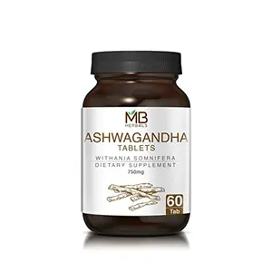 MB Herbals Ashwagandha Tablets 60 Tables | 1 Bottle