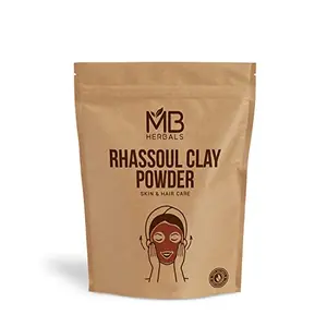 MB Herbals Rhassoul Clay (Red) 100g | Ghassoul | Skin Care | Hair Care | Detoxifying and Rejuvenating Clay | All Skin Types