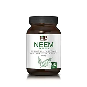 MB Herbals Neem Tablets 60 Tablets | 1 Bottle