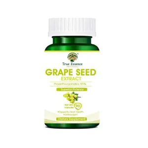 Heera Ayurvedic Research Foundation Grape Seed Extract 95% | 90 PCS. Veg Capsule (500 mg)