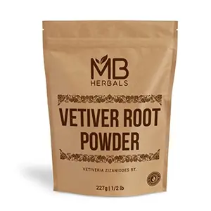 MB Herbals Vetiver Powder 227g | Khus Root Powder | Vetiveria Zizanioides Root Powder | Ramachham