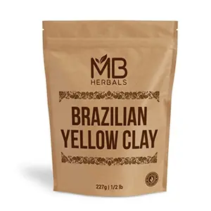 MB Herbals Brazilian Yellow Clay 227g | Skin care formulations | for Face Packs & Soap Making