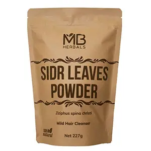 MB Herbals Sidr Leaves Powder 227g | Lote Leaves | Ziziphus spina christi | Natural Herbal Hair Cleanser & Conditioner