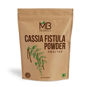 MB Herbals Cassia fistula Powder 227g | Amalatash Gooda - Amaltas Gooda | Amaltas Phali | Pudding Pipi Tree | Amaltash Fali Powder 