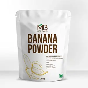 MB Herbals Banana (Ripe) Powder 250g | Baby Food | No added Sugar and Preservatives | Easy to Cook Porridge with Jaggery(Natural Sweetener)