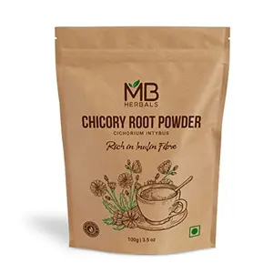 MB Herbals Chicory Root Powder 100 Gram | Rich Source of Inulin Fiber | Promotes Digestion & Weight Management | Non-GMO | No Preservatives | Gluten Free