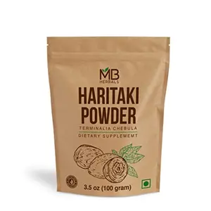MB Herbals Terminalia Chebula Powder 100g | For Detoxification Natural AntiOxidant Rejuvenation for Vata & Anti-Ageing Herb | Chebulic Myrobalan