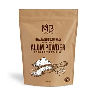 MB Herbals Alum Powder | Aluminum potassium sulfate | phitkari alum powder (250g)
