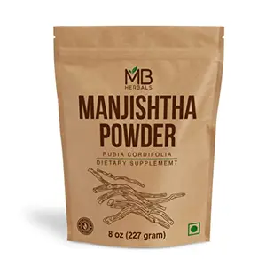 MB Herbals Manjishtha Powder 227g | DIY Face Pack | Free from preservatives | Paraben Free | Sulphate Free | No fillers