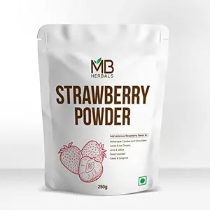 MB Herbals Strawberry Powder 250g | No added Sugar and Preservatives